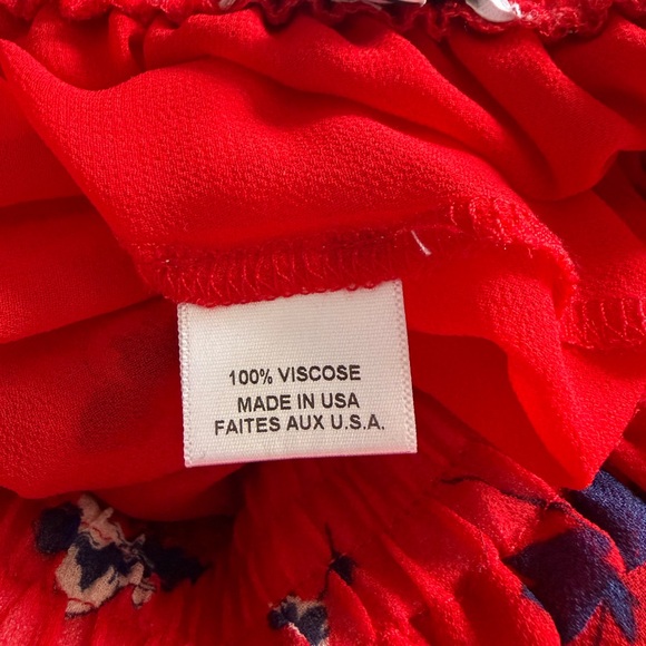 Misa Los Angeles Revolve Camelia Red Floral Skirt sz S